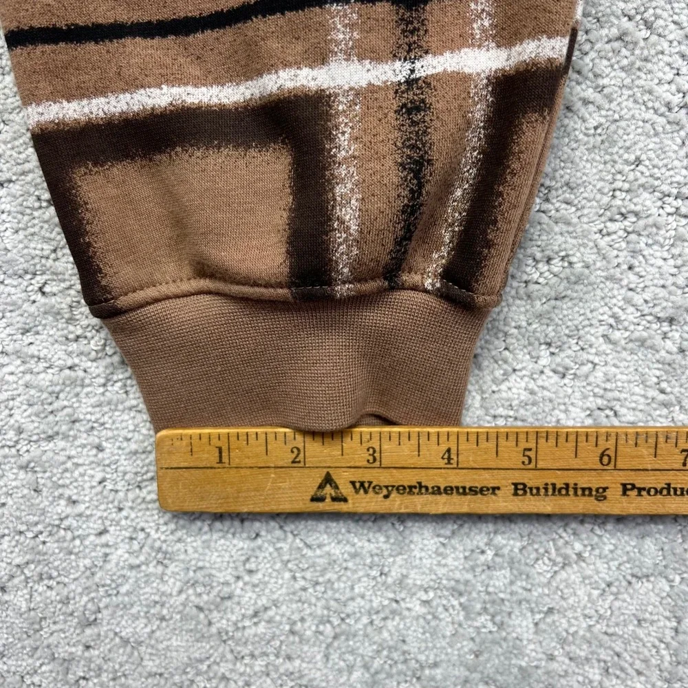 Jordan Mens Essential Fleece Sweatpants Size Small Brown Plaid Checkered Joggers